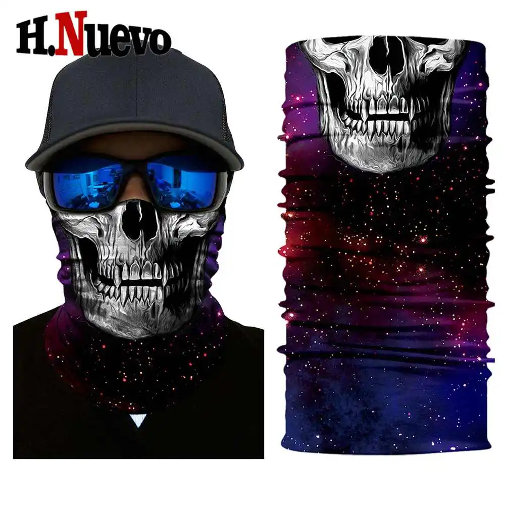 HR040275 Балаклава маска для лица Мотоцикл призрак тактическая Durag Лыжная велосипедная тушь мотоциклетный шарф маска череп маски бандана мотор - Цвет: HR040275