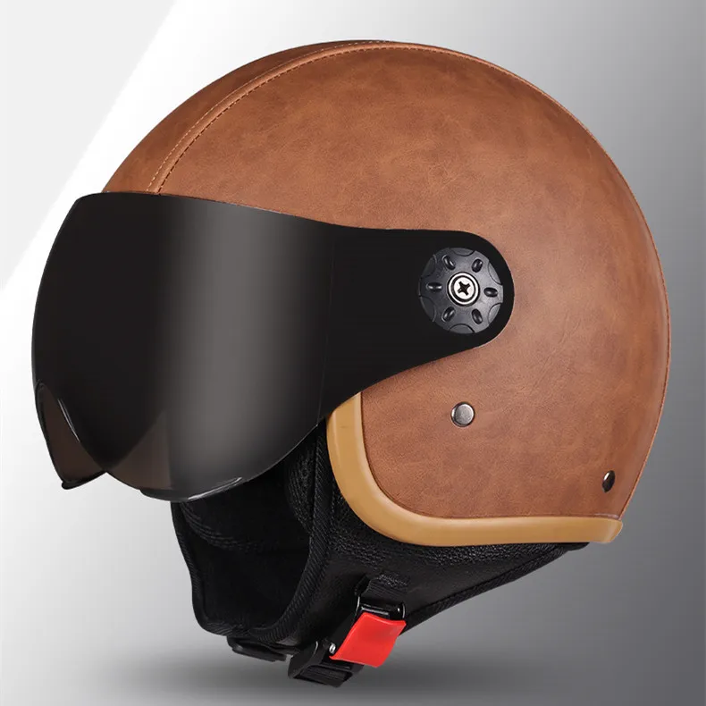 Ретро Cruiser moto rcycle шлем Chopper 3/4 с открытым лицом винтажный шлем moto Casque Casco moto cicleta Capacete шлемы пилотов