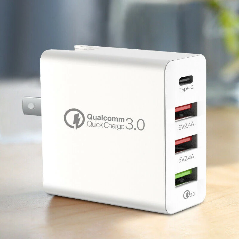48W Quick Charge 3.0 Type C Usb Charger Adapter For Iphone Xiaomi Samsung Fast Charger Mobile Tablet Charger(Us Plug