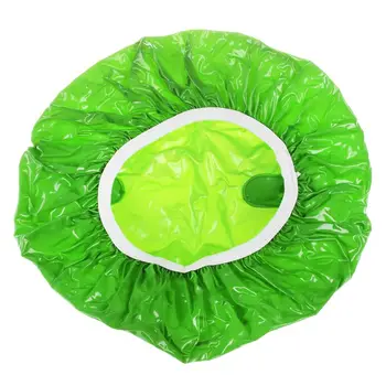 

New Novelty Design Animal Waterproof Shower Cap Bath Dry Hair Cover Protector Hat green