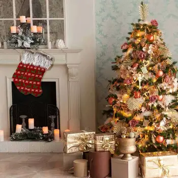 

Kids Gift Bag Home Party Holiday Large Capacity Multifunction DIY Christmas Stockings Tree Hanging Candy Photography Props