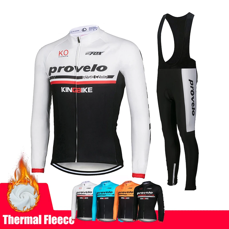 

Provelo 2019 Long Sleeve Thermal Fleece Cycling Jersey Outdoor Bike Winter Cycling Clothing Kit Maillot Ropa de Ciclismo Hombre