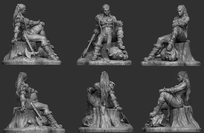 1/32 полимерная Модель Строительный набор фигурка женщины Охотник