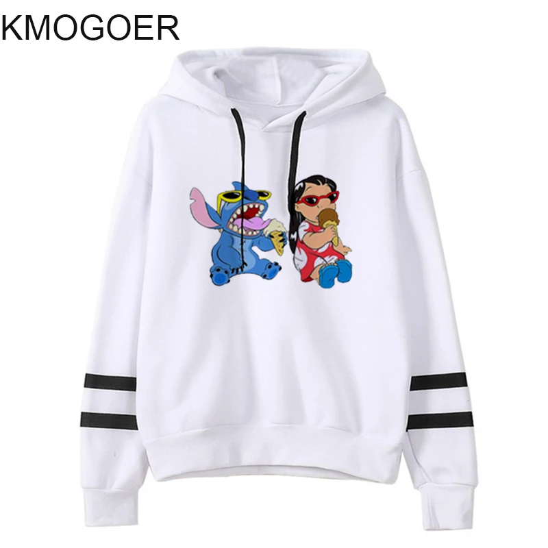 Толстовка с капюшоном в стиле милого аниме Lilo Stitch Ladiy Girl пуловер Kpop женская одежда женские толстовки с капюшоном в стиле Харадзюку