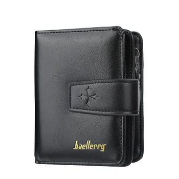 

PU Leather Men Wallet with Coin Pocket Vintage Hasp Mens Wallets Card Holder Wallet Luxury Brand Short Zipper Coin Purse for Men