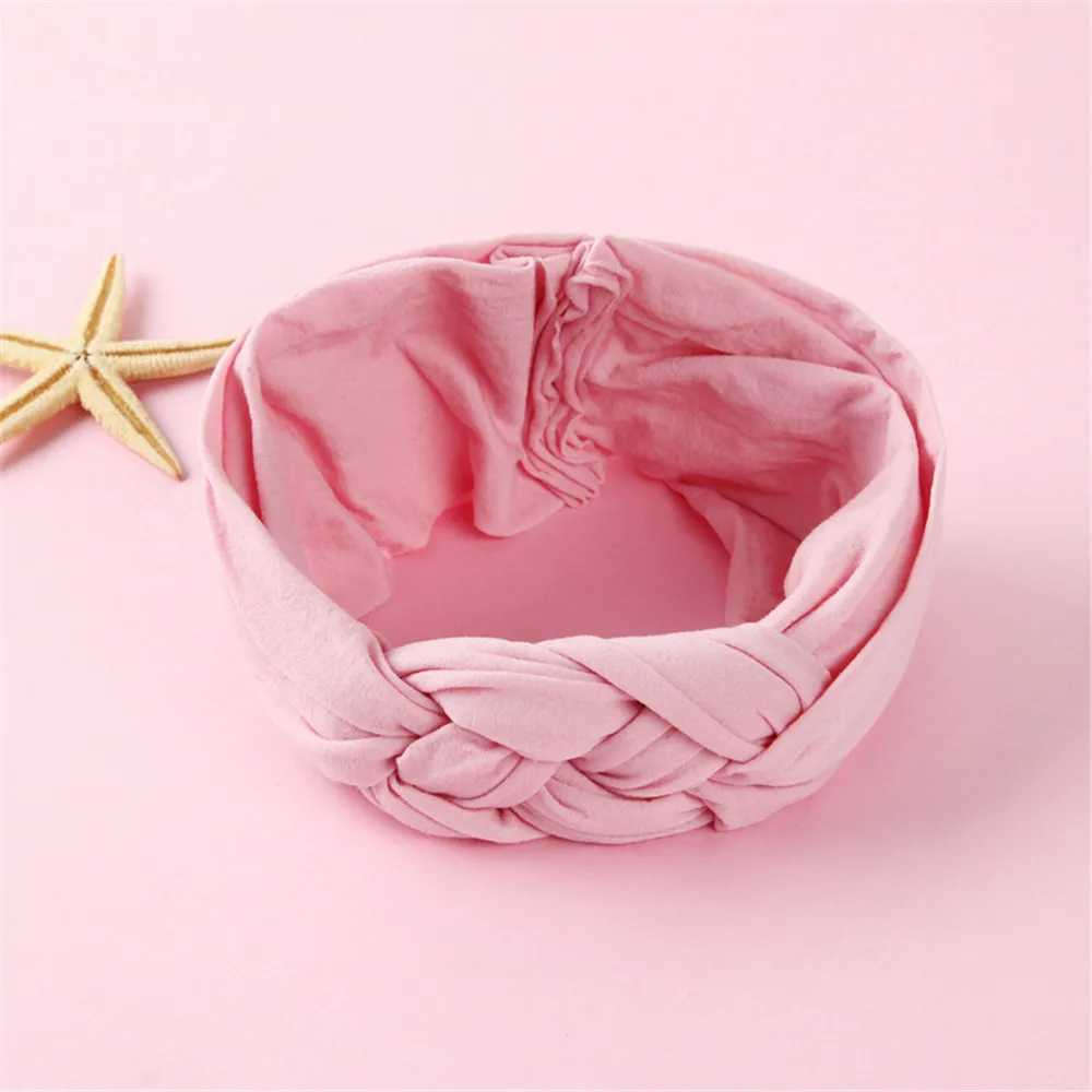 new born baby accessories	 New Braided Baby Headband Twisted Top Cross Chineses Knot Headwrap Elastic Hairbands For Child Turban Baby Girl Hair Accessories baby essential  Baby Accessories