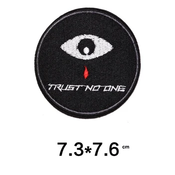 

Music embroidered patches TRUST NO ONE DIY patches for clothes