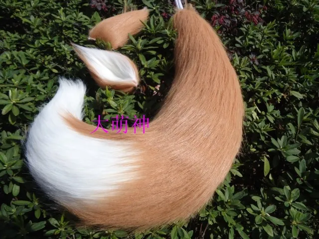 Cartoon Spice and Wolf Horo Cosplay Ears & Tail Different Length Handmade Anime Plush Props COS Decorations | Тематическая