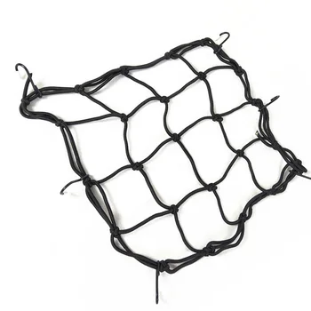 

1pc Black Motorcycle Fuel Tank Mesh Net Luggage Storage Tie Black Replacement