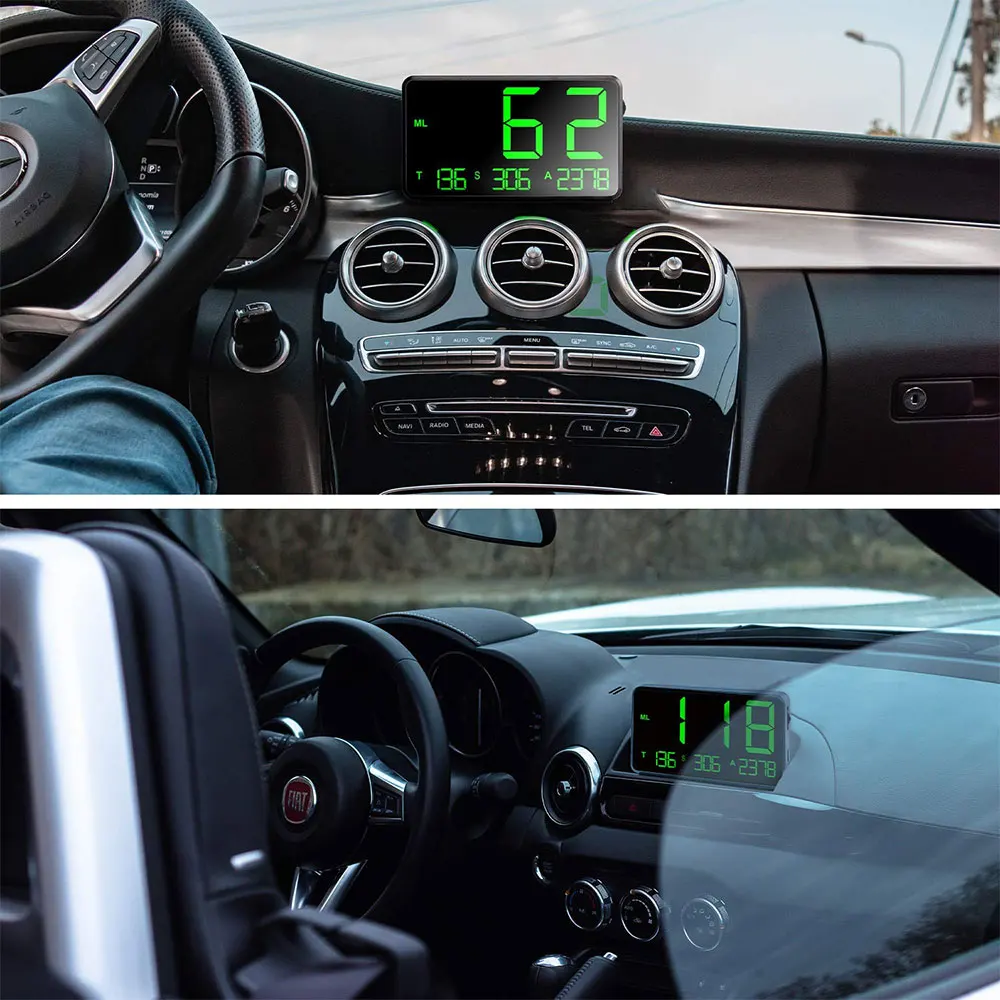 Автомобильный дисплей скорости светодиодный экран 4,5 дюймов HUD Дисплей превышение скорости сигнализации gps скорость метр 4," мотоцикл для грузовика