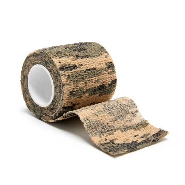 4.5m Camouflage Elastic Bandage Hunt Disguise Elastoplast Wrap Tape Self Adhesive Sports Protector Ankle Knee Finger Arm Bandage M