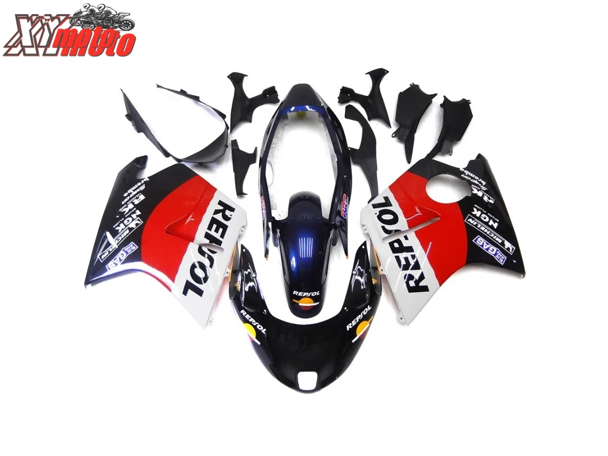 

ABS Fairing Kit For Honda CBR1100XX 1996-2007 Motorcycle Injection ABS plastic Fairings CBR 1100XX 96-07 White Repsol Bodyworks