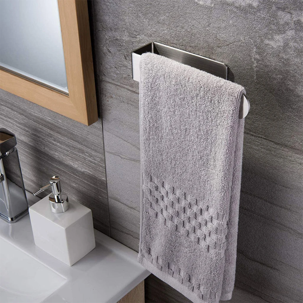 Toallero de toalla adhesiva de acero inoxidable para baño, soporte de ...