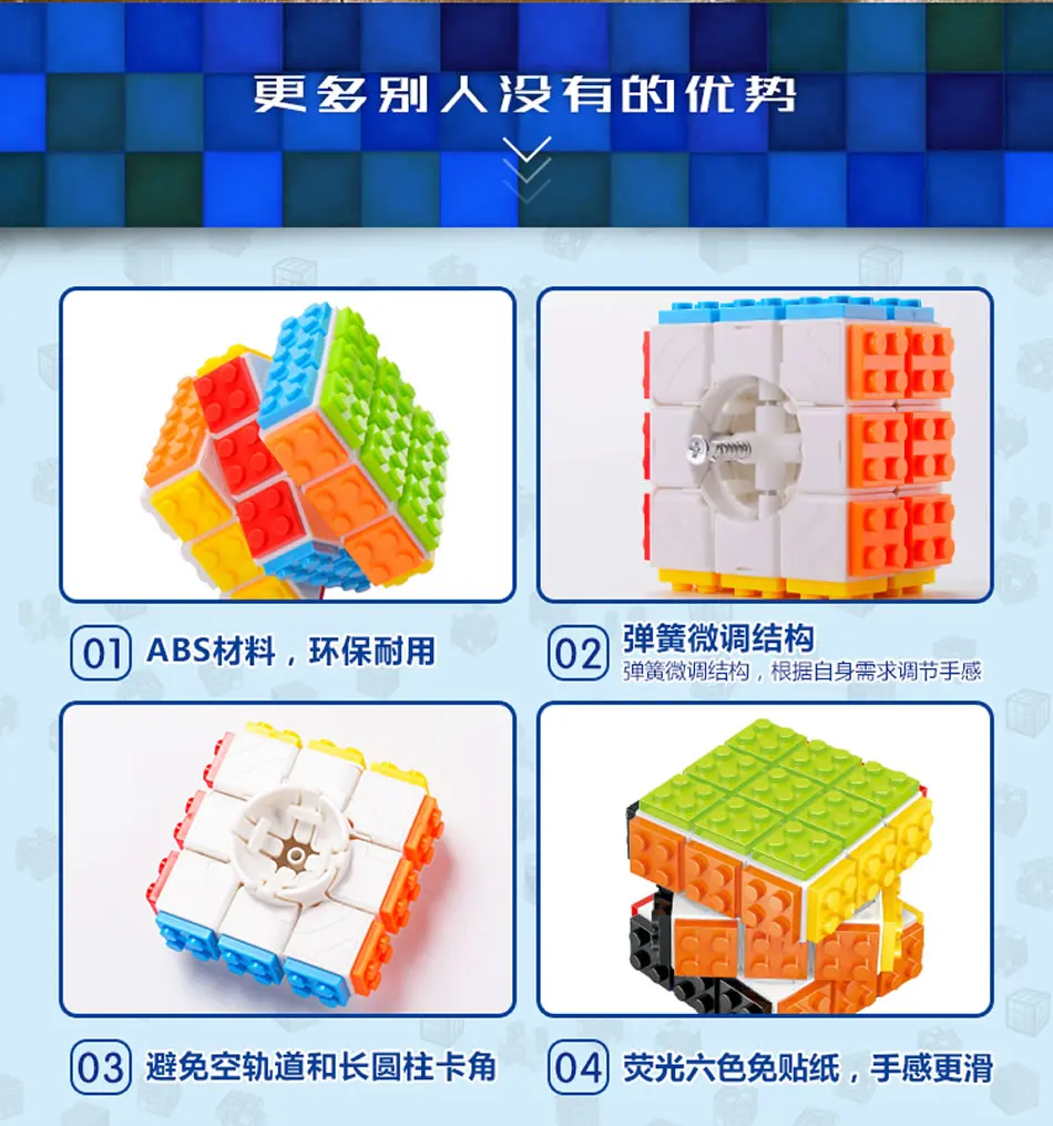 FanXin Diy 3x3x3 магический куб 3x3 профессиональная скоростная головоломка пластиковые скрученные головоломки антистресс Развивающие игрушки для детей