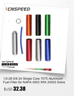1/2-28 5/8-24 Single Core Racing Car Fuel Filter for NAPA 4003 WIX 24003 Solvent Fuel Filters 7075 Aluminum Only For Car