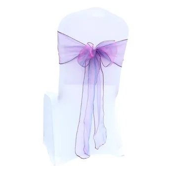 

Chair Cover Sashes Organza Material 10 PCS Wedding Sash Wedding Party Decorations Bow 30 Color,Wedding Decor ,Free Shipping