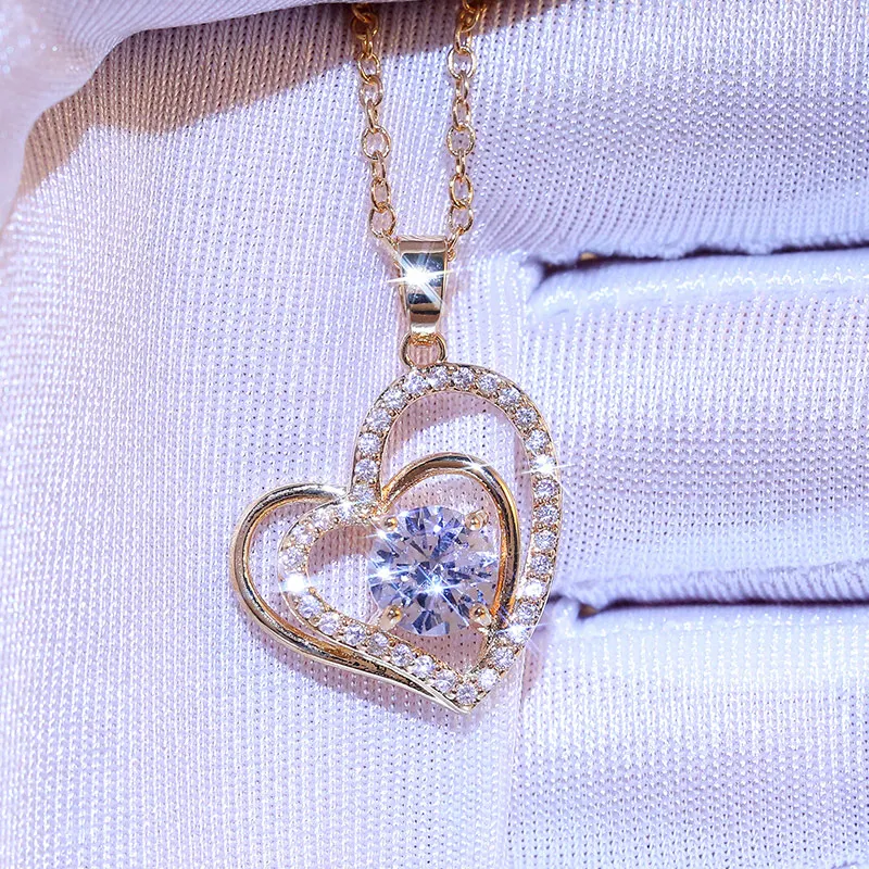 Ожерелье в форме сердца с вырезами CAOSHI изысканное элегантное женское