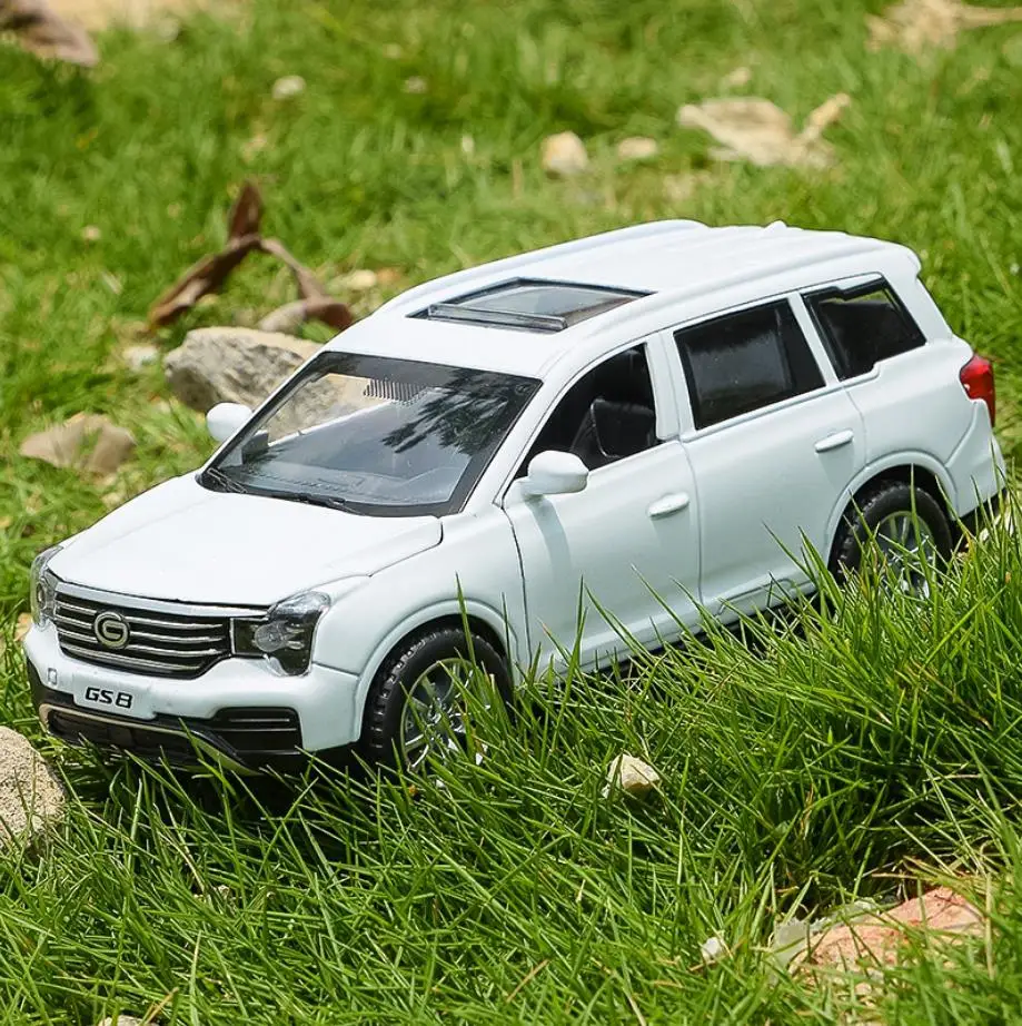 Горячая 1:32 Масштаб колеса литья под давлением автомобиля Trumpchi GS8 suv металлическая модель с светильник и звуком вытяните назад автомобиль игрушки коллекция для подарков