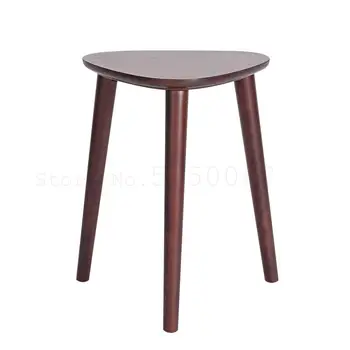 

Creative Fashion Stool Wood Household Contracted And Contemporary Table Stool Nordic Toilet Stool, Triangle Stool Sitting Room