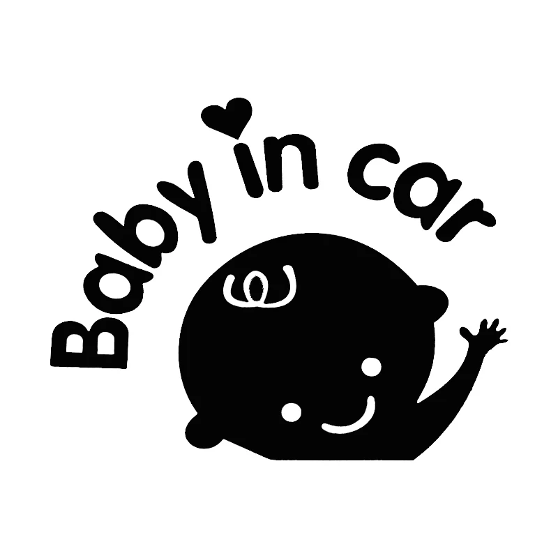 Car Sticker 17cm15cm Baby In Car Waving Baby On Board Funny Decal Reflective Laser Vinyl Sticker 3D Car Styling (6)