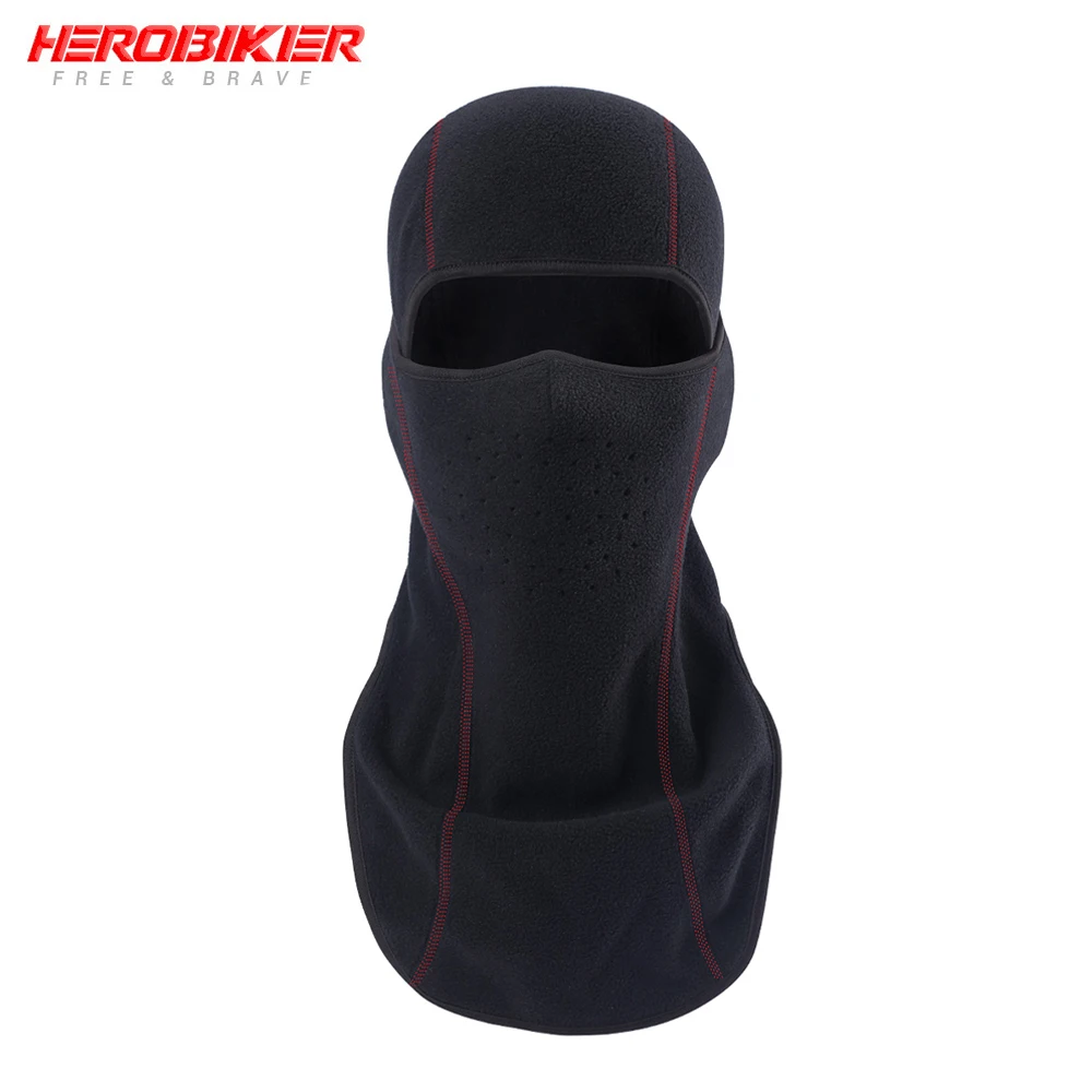 Маска для лица HEROBIKER мужчин и женщин мотоциклетная Балаклава теплая флисовая