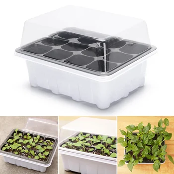 

6/12-hole Seedling Box Tray Seed Plant Starter Tray Garden Supply Home Gardening J8