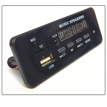 

DC 12V Bluetooth 5.0 car kit MP3 Decoder Board Audio Module USB TF FM Radio AUX MP3 Player Hands-free For Car Support Recording