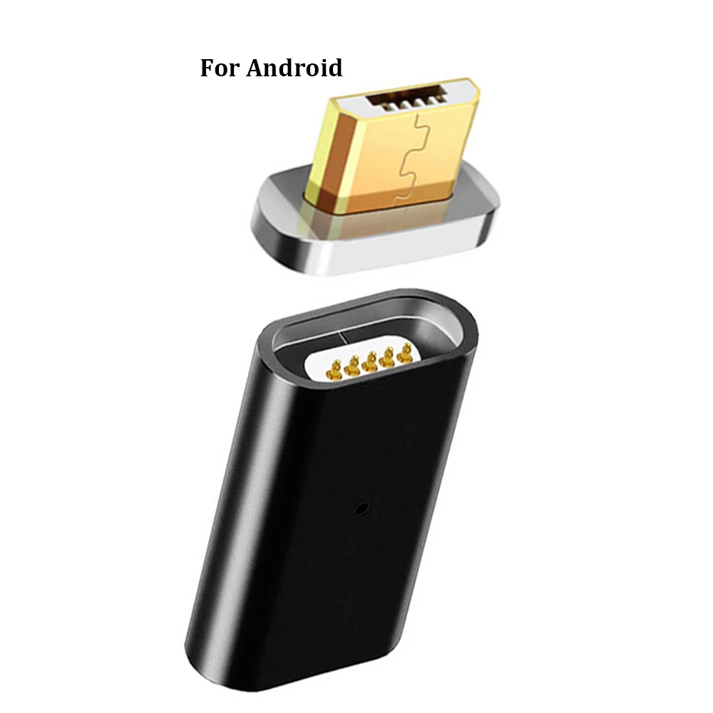 For Android Для освещения до 3,5 мм Магнитный адаптер USB Micro Female to type C Micro Male Разъем конвертер данных Android телефон адаптер - Цвет: For Android