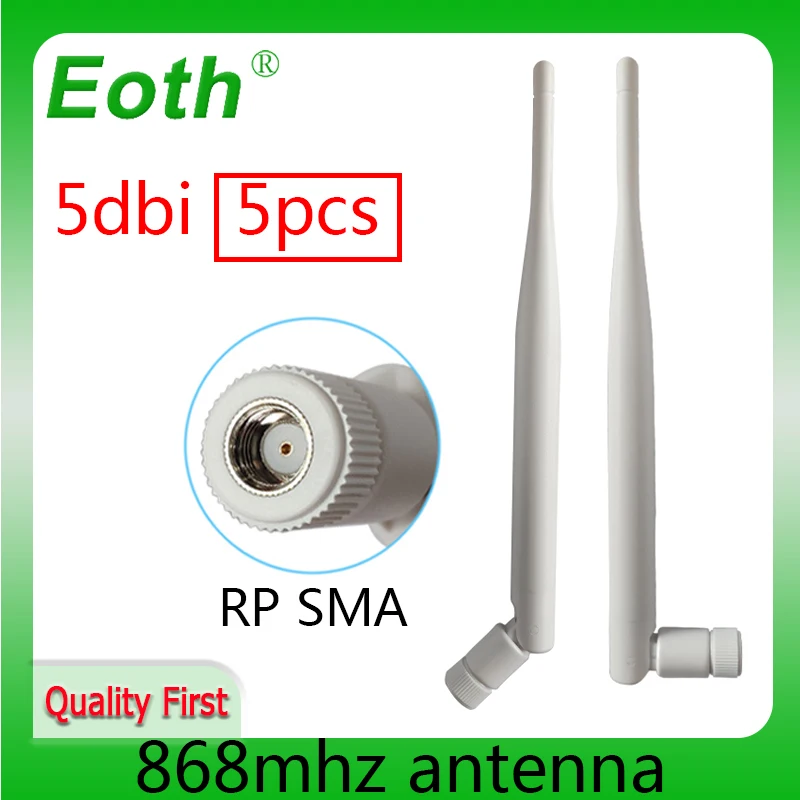 EOTH 5pcs 868mhz antenna 5dbi sma female 915mhz lora antene pbx iot module lorawan signal receiver antena high gain