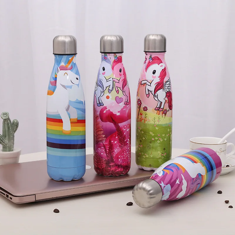 

Cartoon Creative Bowling Cup Color Stainless Steel Coke Bottle Print Color Insulation Cup Gift Cup