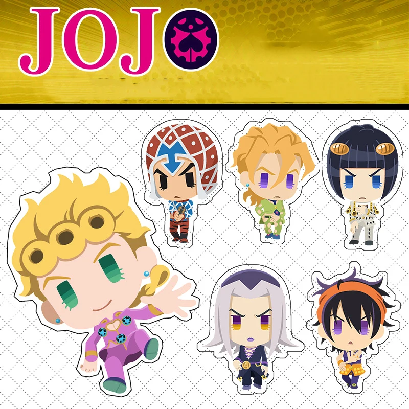 7 шт. Оптовая Продажа Аниме JOJOs Необычные Приключения Золотой ветер брелок