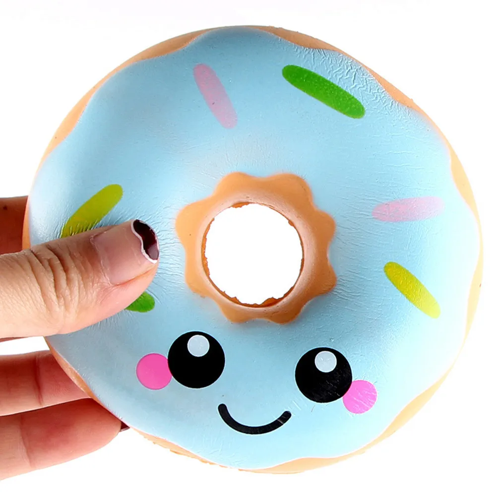 Cute Colorful Chocolate Donut Slow Rising Simulation Food Stress Relief Toy for Kids Fun Xmas Gift childrens party decorations#A