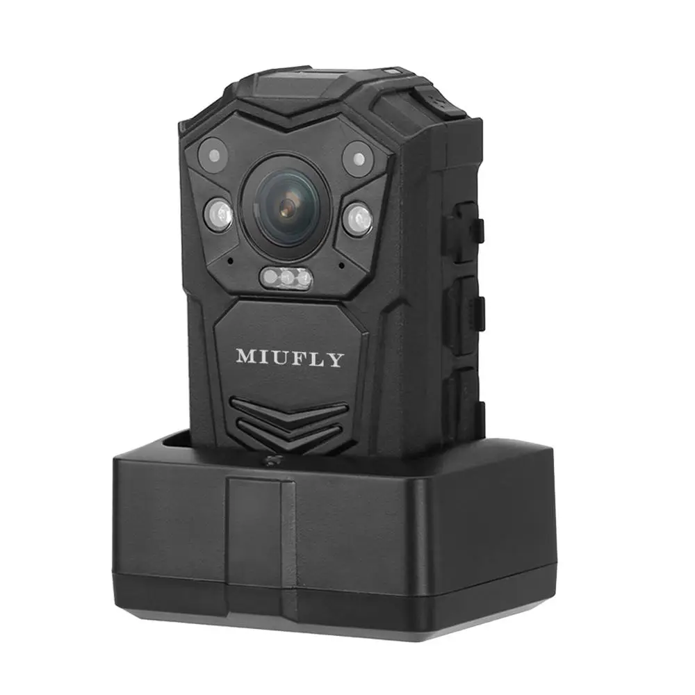 MIUFLY 1296P HD полицейская нательная видеокамера для правоохранительных органов с 2-дюймовым Дисплей, Ночное видение, Встроенный 64 gb Оперативная память и gps