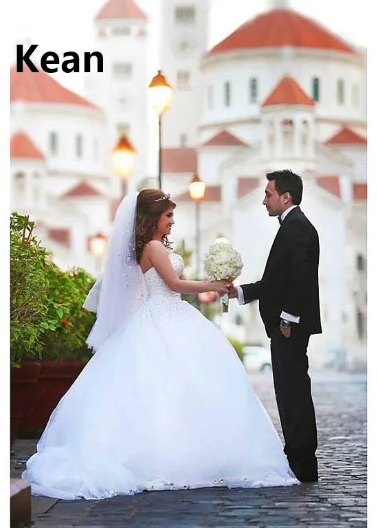 Свадебное платье без бретелек с тяжелыми бусинами Abiti Da Sposa без бретелек vestido De Noiva Дубай Арабский халат De Mariee индивидуальный заказ плюс