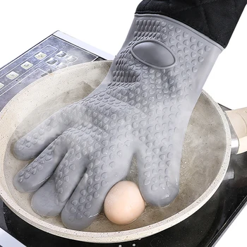 

Silicone Heat-Resistant Gloves Cooking Barbecue Gants Silicone Kitchen Microwave Mittens Oven Glove Home Heat Resistant Gloves
