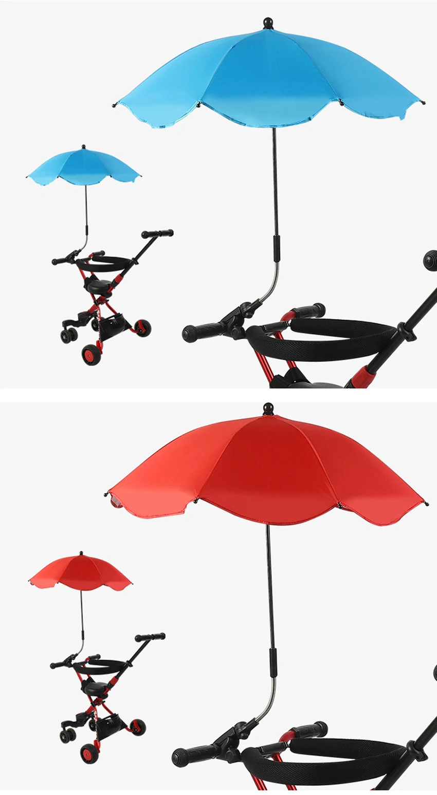 SPF 50+ Adjustable Umbrella, Clamp Umbrella Bent Freely With UV Protection, Beach Chair Umbrella For Stroller sombrilla playa
