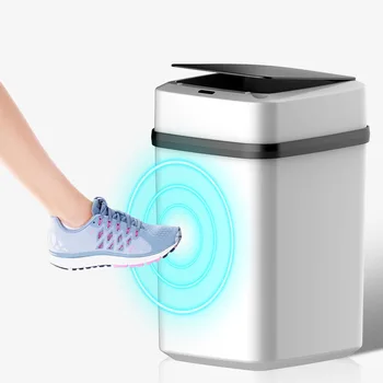 

New Smart Induction Trash Can Wireless Sensor Large Automatic Trash Bin Home intelligent Electric garbage for Kitchen Bathroom