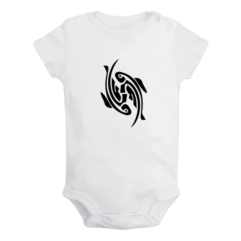 

Constellation Pisces Virgo Cancer Capricorn Symbol Design Newborn Baby Boys Girls Outfits Jumpsuit Print Infant Bodysuit Clothes