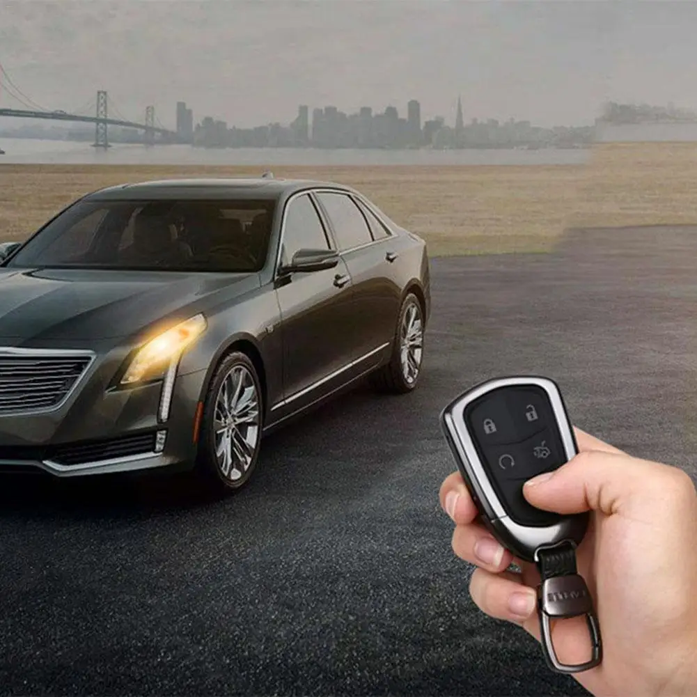 For Cadillac XTS ATS-L XT4 XT5 CT6 SRX Smart Remote Car Keychain Shell Aluminum Alloy Key Cover Key Case Key Protector