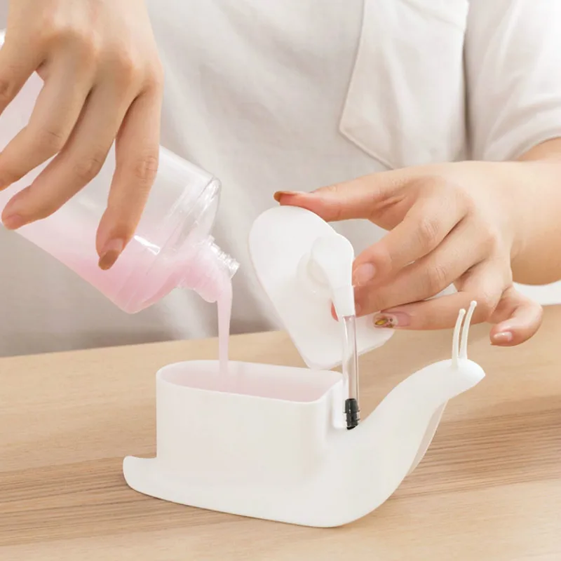 Plastic snail shape hand soap lotion bottle bottling shampoo shower gel empty bottle bathroom accessories LL1022954