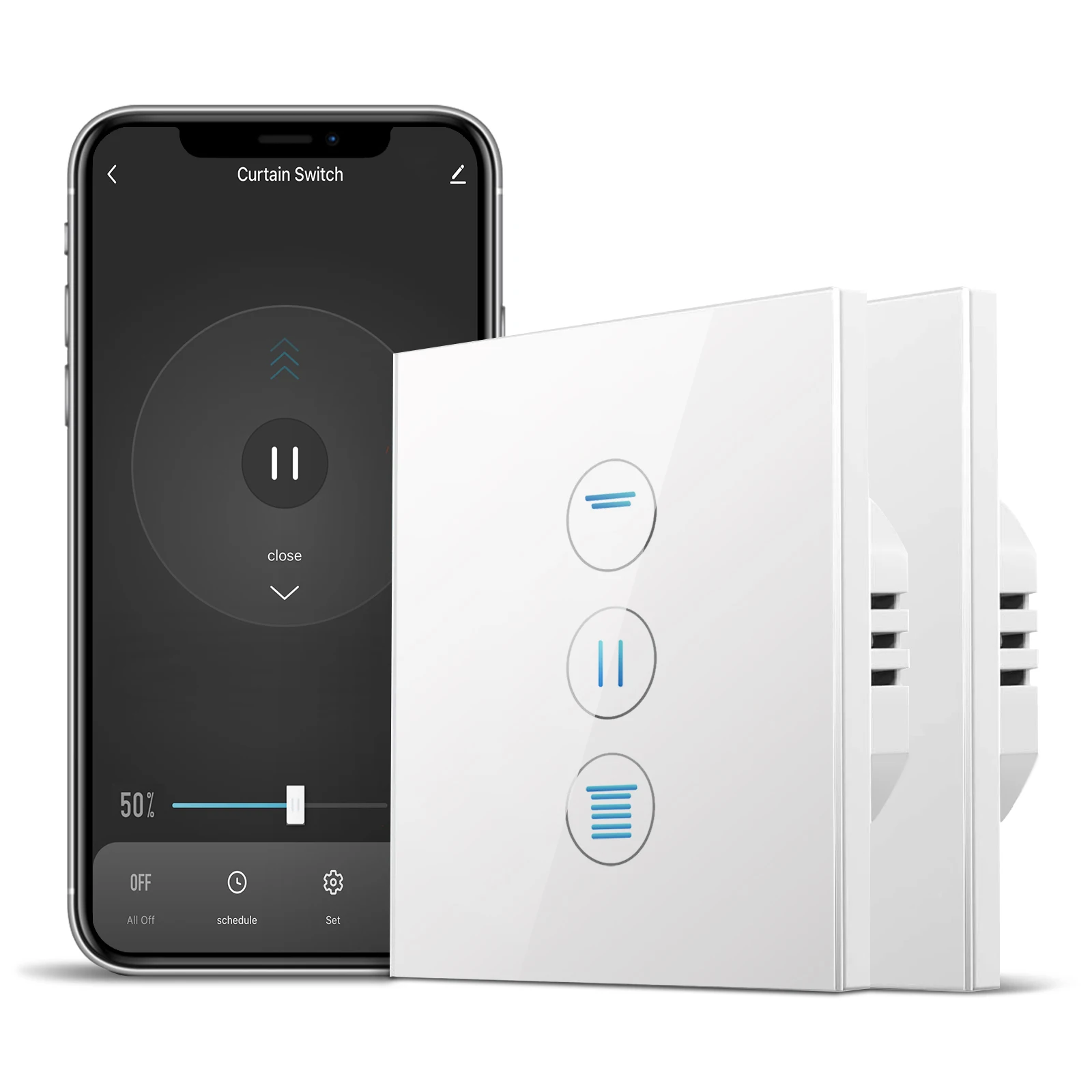 WiFi Roller Shutter Switch, WiFi Blind Switch Compatible with Alexa