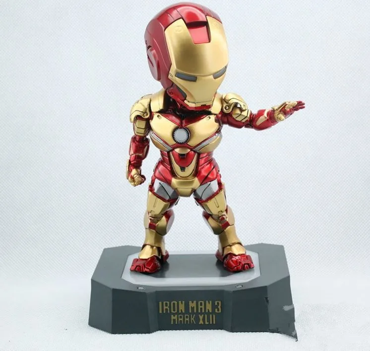 

Gravity Iron Man 3 Iron Man MK42 Cute Iron Man Gold Garage Kit Model Doll