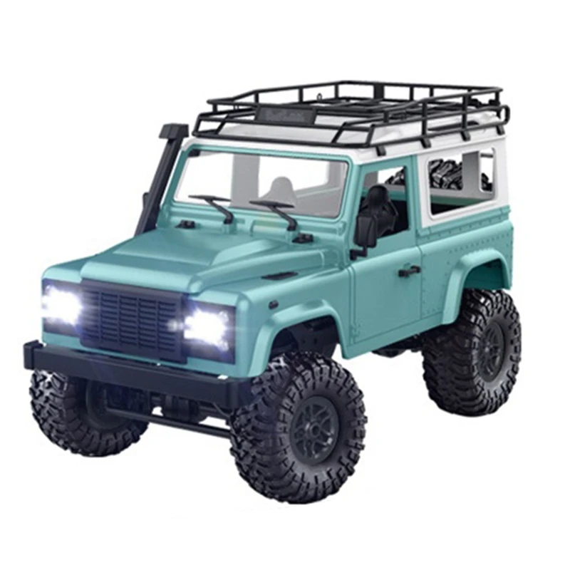 

D90 1/12 RTR Off-Road RC Car with Spare Tire 2.4G 4WD Truck with Flexible Steering and Powerful Drive Front LED Lights Metallic