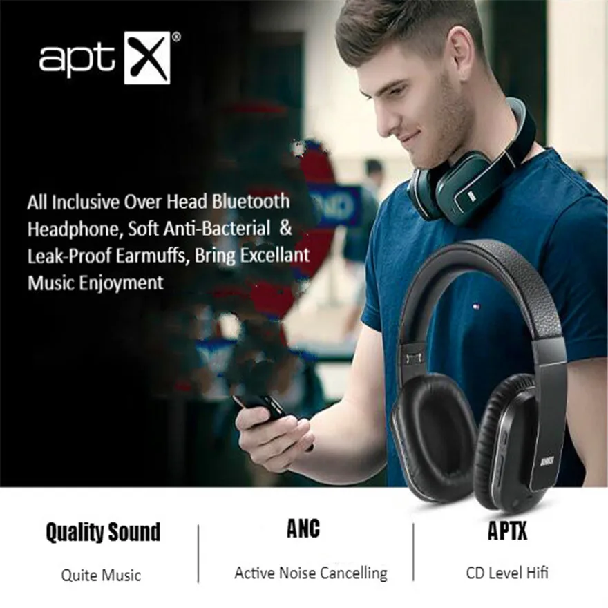 

Over Ear Headphones Wireless Noise Cancelling Anc Headphones Aptx Hifi Bluetoth Gaming Headset Wireless Bluetooth Earphone Mic