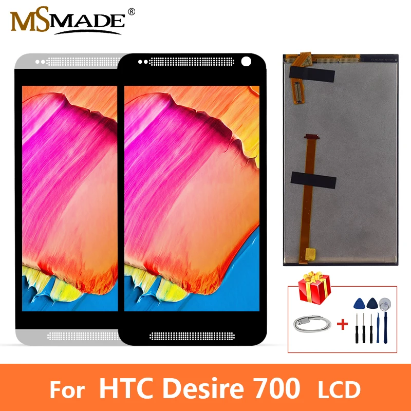 Качество AAA для htc Desire 700 lcd сенсорный экран дигитайзер запасной дисплей на замену части прошедший тестирование
