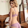 Logirlve Comfort Adjusted Bra And Panty Set Sexy Backless Wireless Underwear Set Lace Floral Women Lingerie Sets Push Up Bra ► Photo 2/6