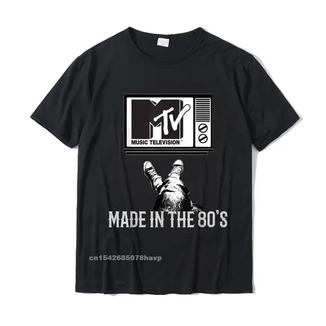 Mademak X mtv-mtv Made In The 80s Vintage chemise pour Fans MTV hommes femmes t-shirts Tops chemise en coton hommes t-shirts nouveaux 1