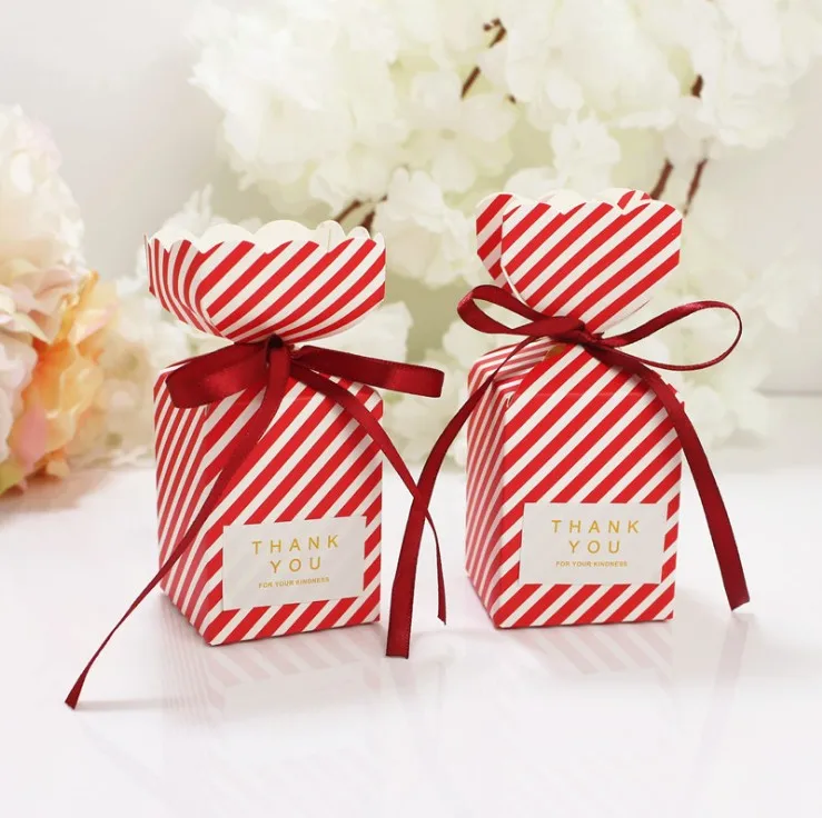 party favor bags 10pcs Wedding Favor Box and Bags Sweet Candy Boxes Baby Shower Treat Kids Birthday Christmas Cracker Box Event Party Supplies bubble roll Gift Bags & Boxes