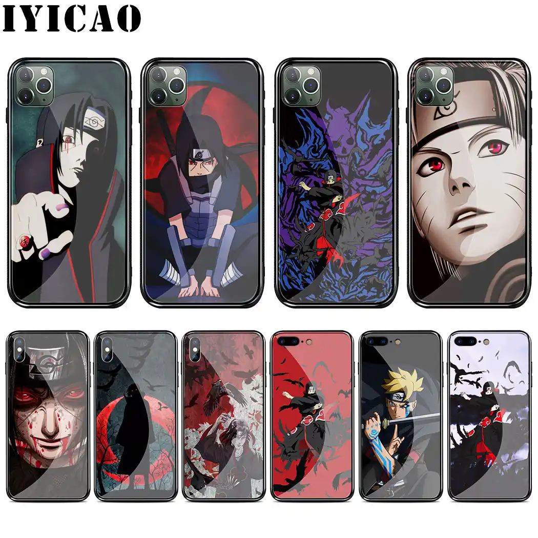 L4 Anime Naruto Itachi Tempered Glass Case For Iphone 11 Por Xs Max Xr X 8 7 6 6s Plus 5 5s Se Case Fitted Cases Aliexpress