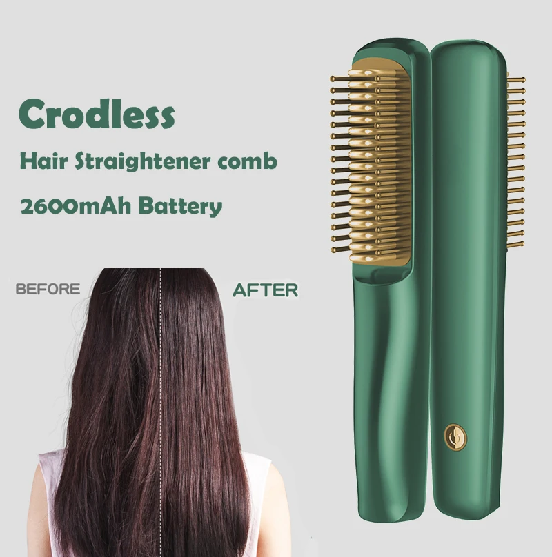 Щетка для выпрямления волос без вязки перезаряжаемая через USB Расческа горячего
